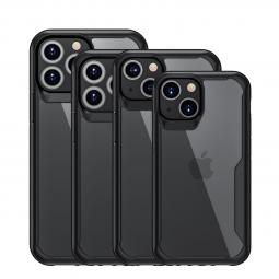 Funda muvit shockproof 2m para apple iphone 13 pro transparente - negra