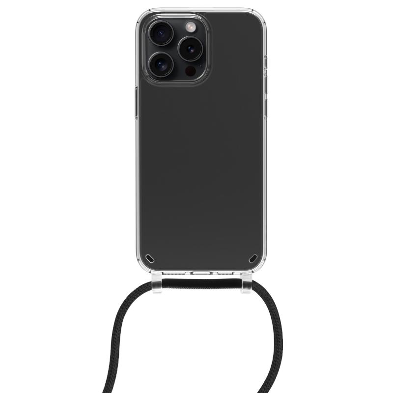 Funda muvit recycletek para apple iphone 15 pro transparente + colgante negro