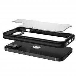 Funda muvit shockproof 2m para apple iphone 12 mini transparente - negra