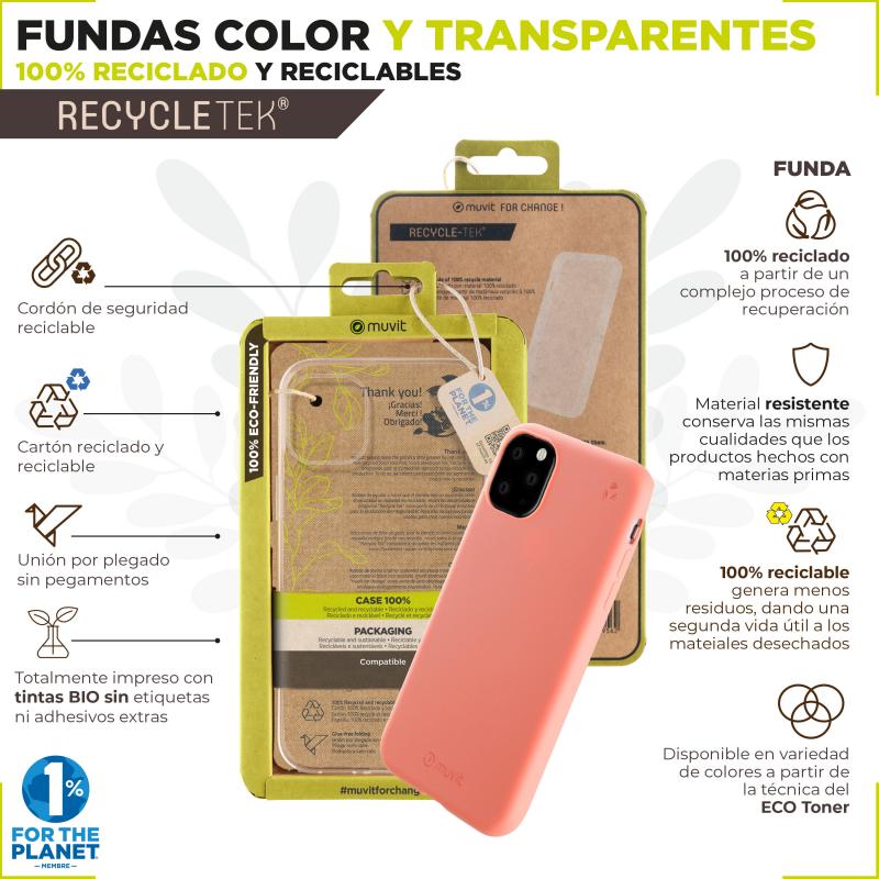 Funda muvit recycletek para samsung galaxy a54 5g transparente