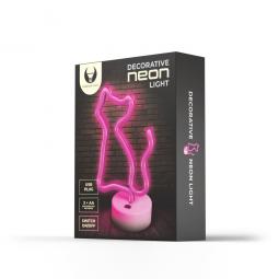 Lampara forever neon led on a stand cat pink