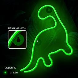 Lampara forever neon led dinosaur green