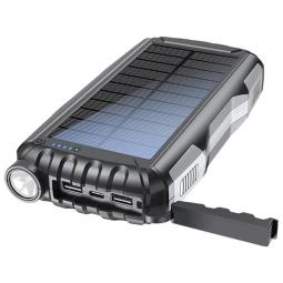 Bateria externa portatil powerbank solar denver pso - 20009 20000mah usb tipo a - usb tipo c