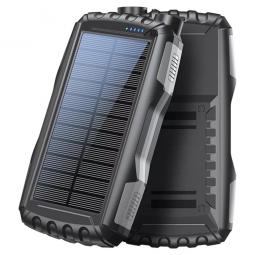 Bateria externa portatil powerbank solar denver pso - 20009 20000mah usb tipo a - usb tipo c
