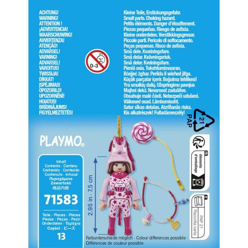 Playmobil niña con traje de unicornio