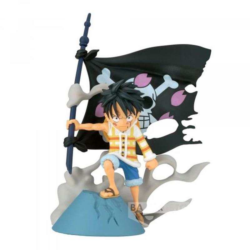 Figura banpresto one piece world collectable log stories monkey.d.luffy 8cm