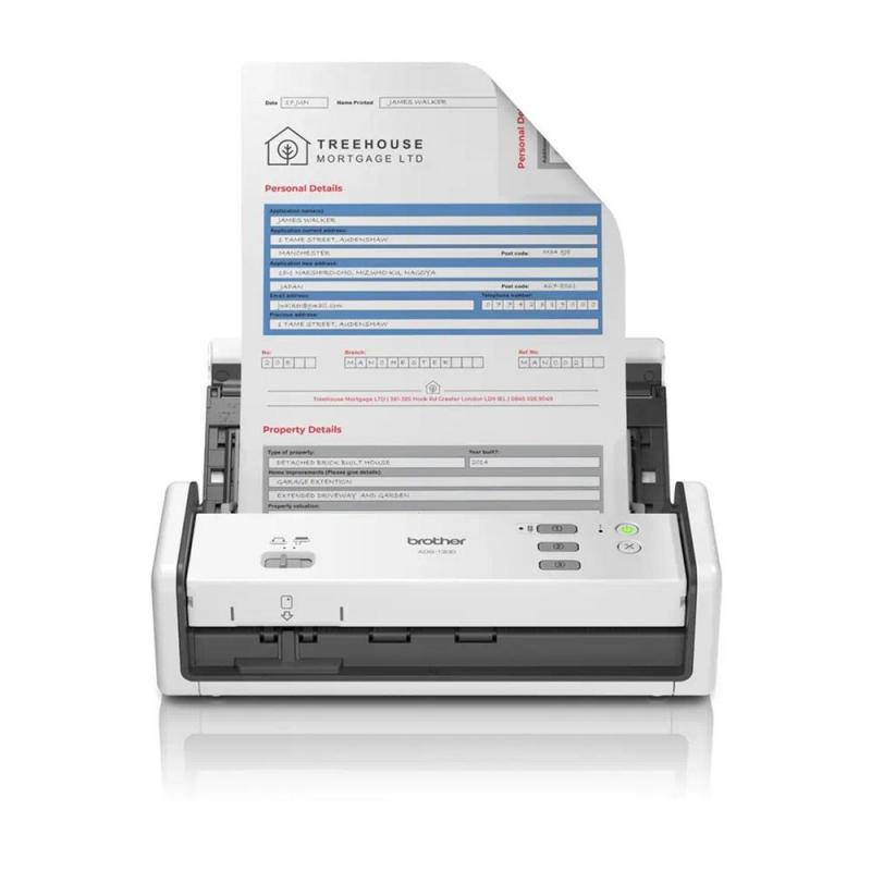 Escaner sobremesa brother ads1300 -  30ppm -  duplex automatico -  usb 2.0 -  usb tipo c -  adf 20 hojas