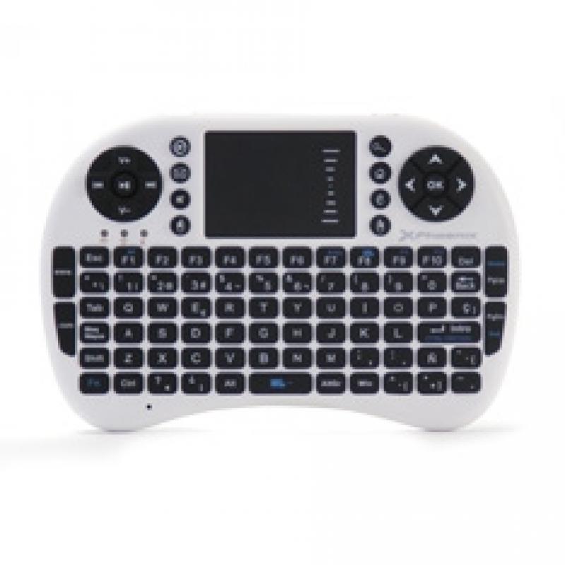 Mini teclado inalambrico wireless 2.4ghz phoenix touchpad multimedia  smart tv - tvbox - android tv - color blanco y negro - Ima