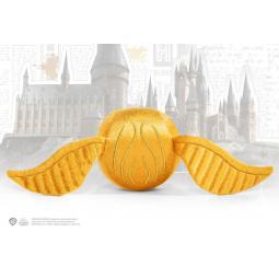 Peluche the noble collection harry potter escudo hogwarts y snitch dorada