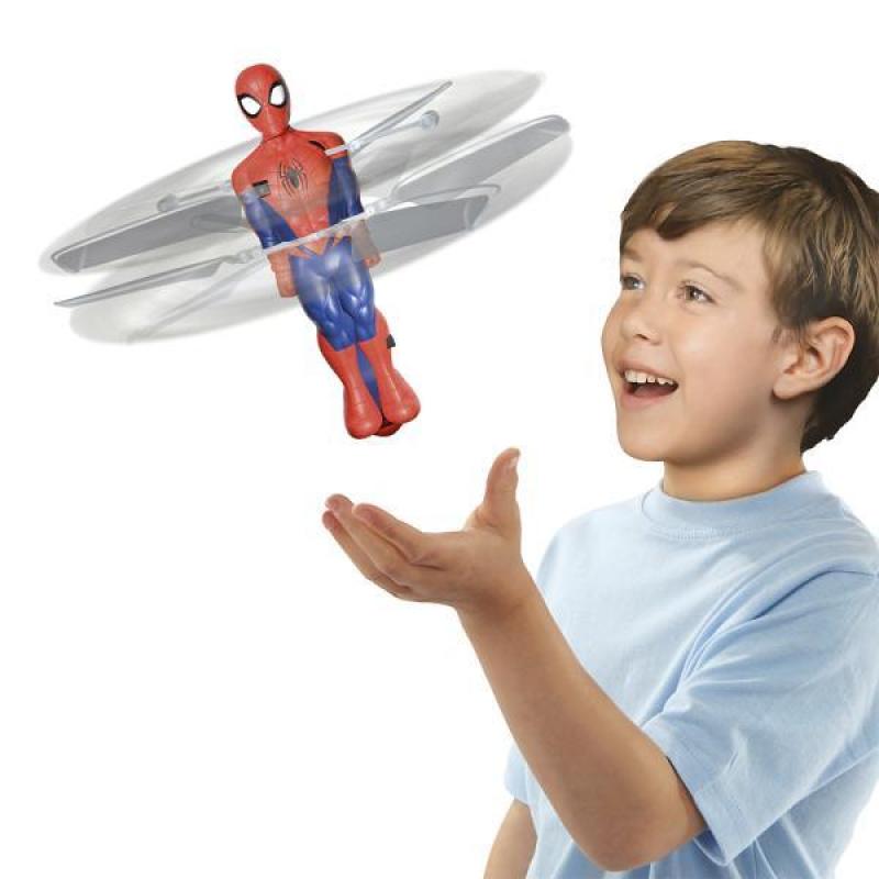 Figura electronica flying heroes marvel spiderman