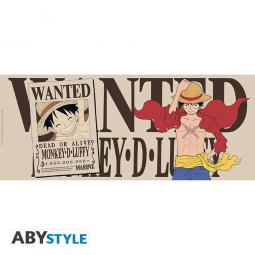 Taza abystyle one piece luffy & wanted