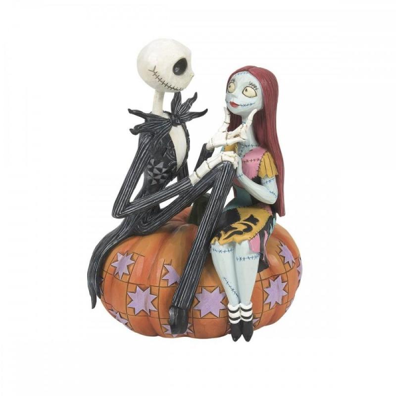 Figuera enesco disney pesadilla antes de navidad jack y sally en calabaza