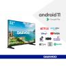Tv daewoo 32pulgadas led hd ready - 32dm63ha - android smart tv