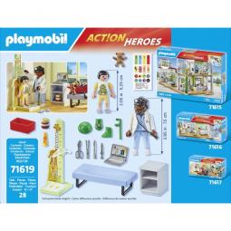 Playmobil action heroes: pediatria con osito de peluche
