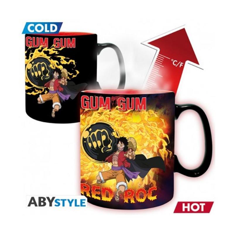 Taza abystyle one piece heat change luffy vs kaidou