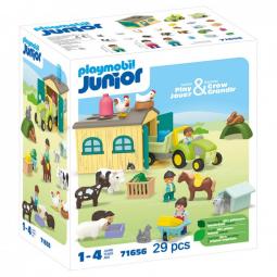 Playmobil junior aventura en la granja con tractor remolque y animales