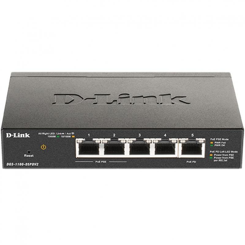 Switch d - link 5 puertos gigabit poe - powered smart managed