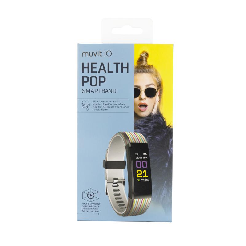Pulsera smartband muvit io health pop rayas multicolor