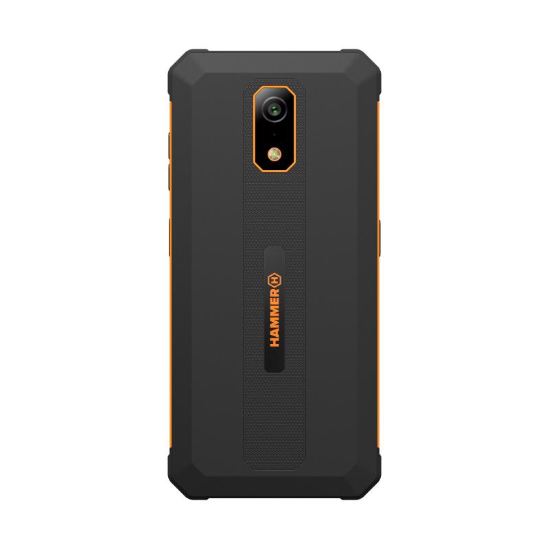Telefono movil smartphone rugerizado hammer iron va 6.56pulgadas 4+64gb negro naranja