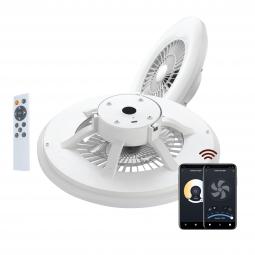 Lampara techo muvit io wifi 40w blanco + ventilador 20w