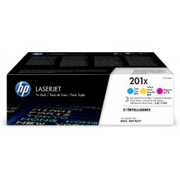 Hp laserjet pro m252n 201x pack 3 toner alta capacidad cyan - magenta - yellow