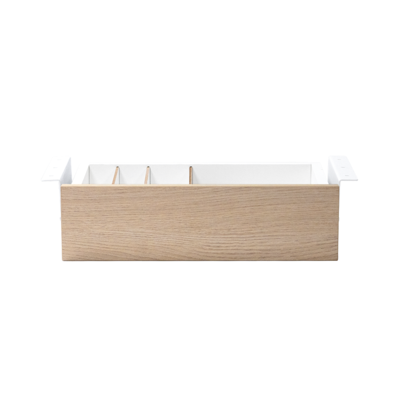 Cajon para escritorio artisan combinación blanco y madera natural