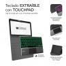 Funda + teclado subblim keytab pro para apple ipad 10.9pulgadas 10ª gen negro