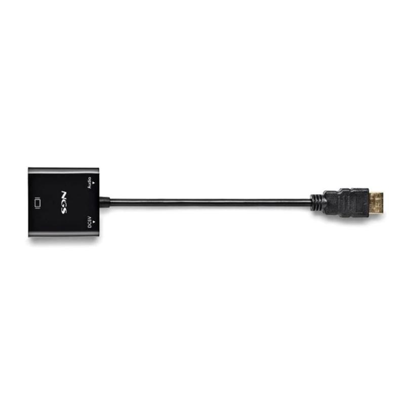 Adaptador hdmi a svga ngs 15cm - macho - hembra - usb tipo c -  jack 3.5mm