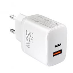 Cargador de pared leotec lecsph35w2w 35w usb tipo a - usb tipo c