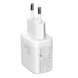 Cargador de pared leotec lecsph35w2w 35w usb tipo a - usb tipo c