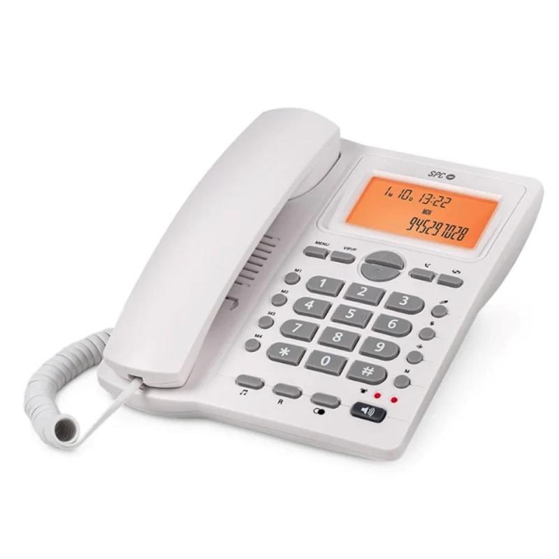 Telefono fijo spc office id 2 blanco mute - 24 melodias - tecla r - 4 memorias directas