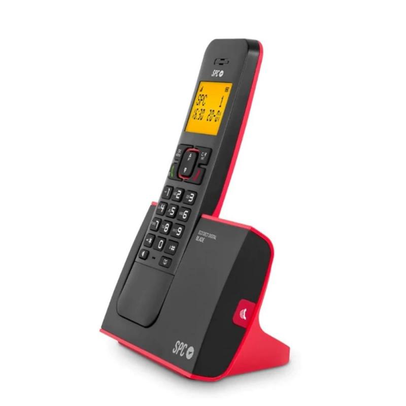 Telefono fijo inalambrico spc dect blade rojo