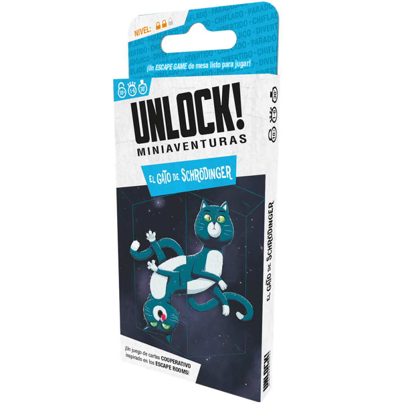 Juego de mesa unlock! miniaventuras el gato de schrodinger