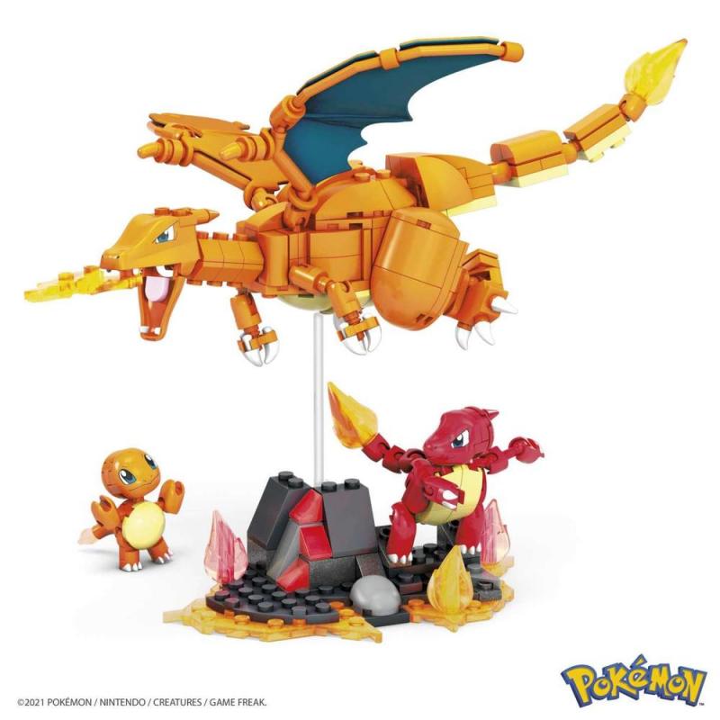 Figura mattel mega construx pokemon charmander evolution