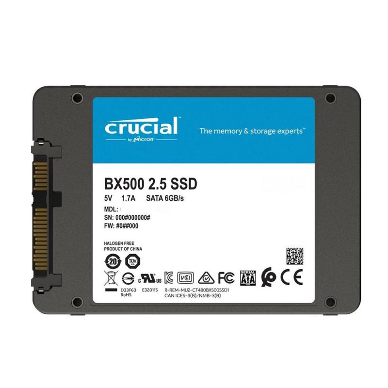 Disco duro interno ssd crucial bx500 4tb 2.5pulgadas 3d nand sata 6gb - s