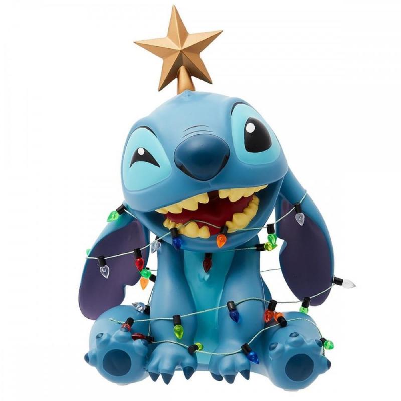 Figura enesco disney stitch luces navideñas