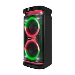 Altavoz rumbleboss phoenix 80w rms batería 4000 mah función karaoke 2 microfonos inalambricos incluidos