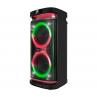 Altavoz rumbleboss phoenix 80w rms batería 4000 mah función karaoke 2 microfonos inalambricos incluidos