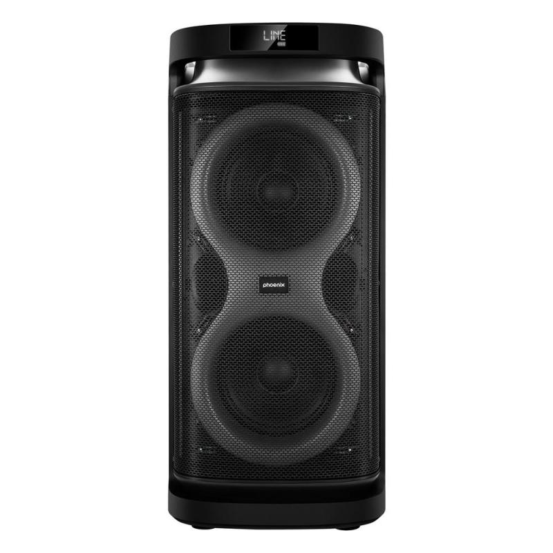 Altavoz rumbleboss xl phoenix 160w rms batería 7000 mah función karaoke 2 microfonos inalambricos incluidos