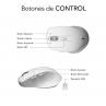 Raton inalambrico subblim curve ergo dual blanco