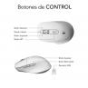 Raton inalambrico subblim curve ergo dual blanco