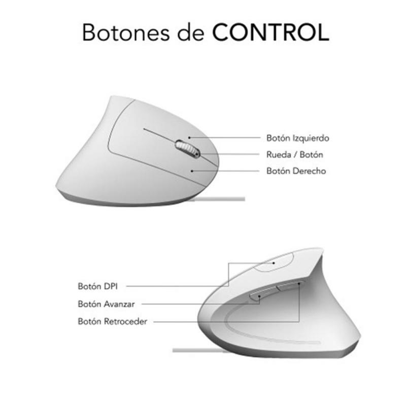 Raton subblim glide vertical ergo blanco