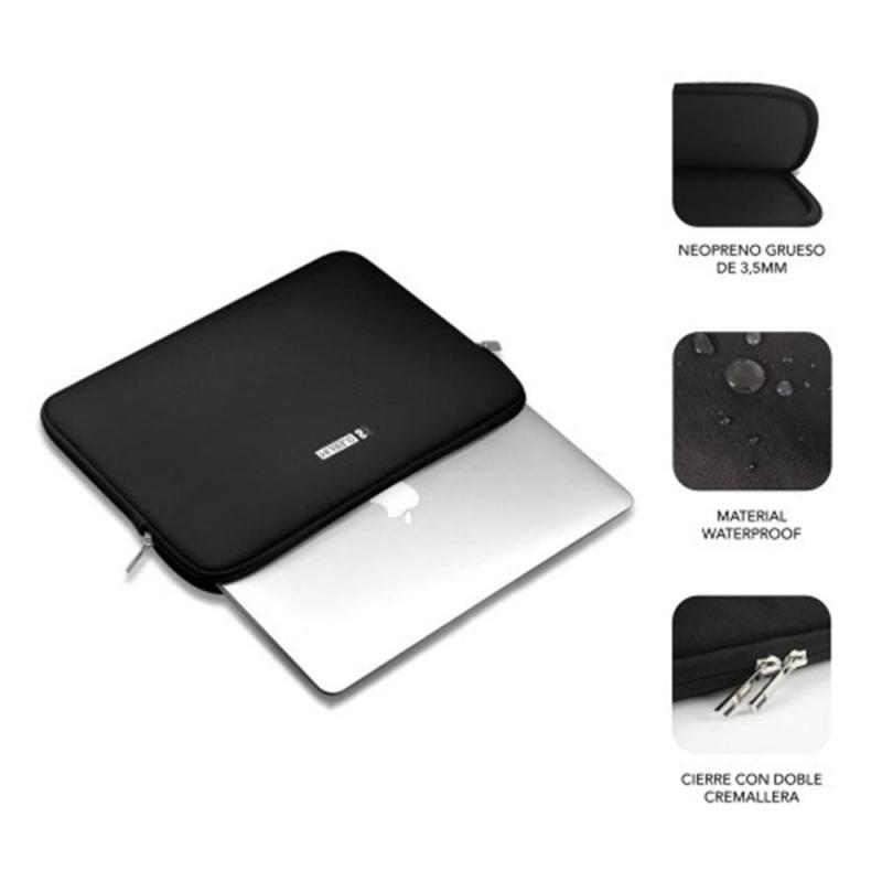 Funda subblim business laptop sleeve neoprene v2 para portatil 15.6pulgadas negro
