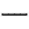 Patch panel lanberg 24 puertos 1u cat.6a utp 19pulgadas negro