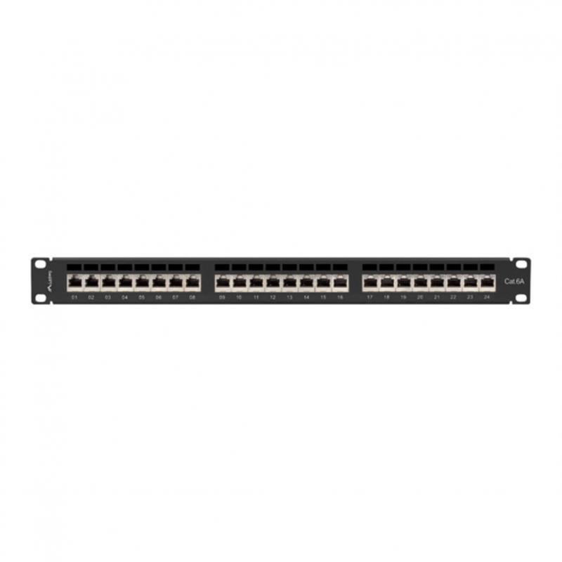 Patch panel lanberg 24 puertos 1u cat.6a ftp 19pulgadas negro