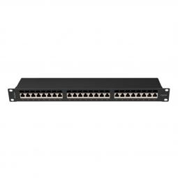 Patch panel lanberg 24 puertos 1u cat.6a ftp 19pulgadas negro