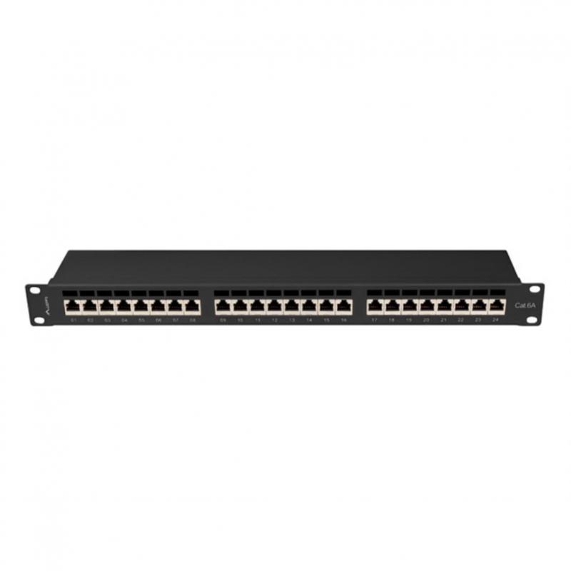 Patch panel lanberg 24 puertos 1u cat.6a ftp 19pulgadas negro