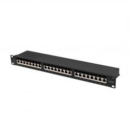 Patch panel lanberg 24 puertos 1u cat.6a ftp 19pulgadas negro