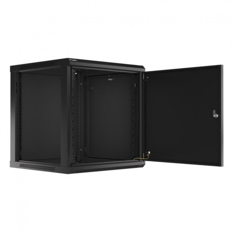 Armario lanberg mural rack 19pulgadas 12u -  600x600 negro