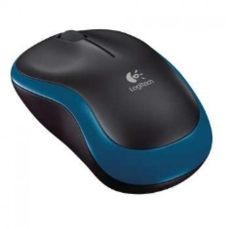 Mouse logitech wireless m185 optico azul  2.4ghz